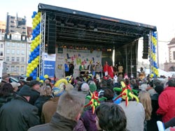 Stagemobil XXL und Veranstaltungstechnik zum Rosensonntagsumzug des Förderkomitee Leipziger Karneval